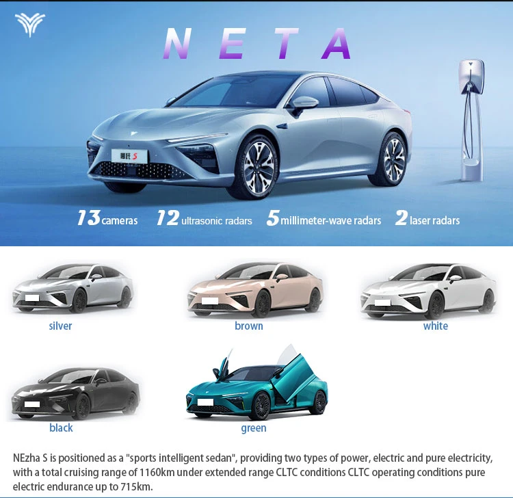 in Stock China High Speed EV Electrical Car Neta S 2022 1160km with 0.58 Hour Fast Charging