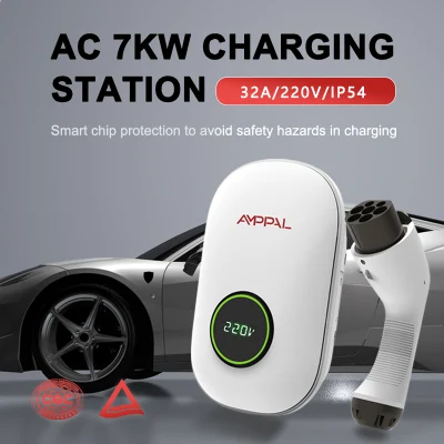 Kayal app controle 220v 32a evse estação de carregamento de veículos elétricos nova chegada carregador inteligente de carro ev com certificado ce